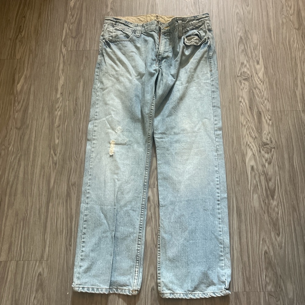 Light Blue Distressed Men's Jeans